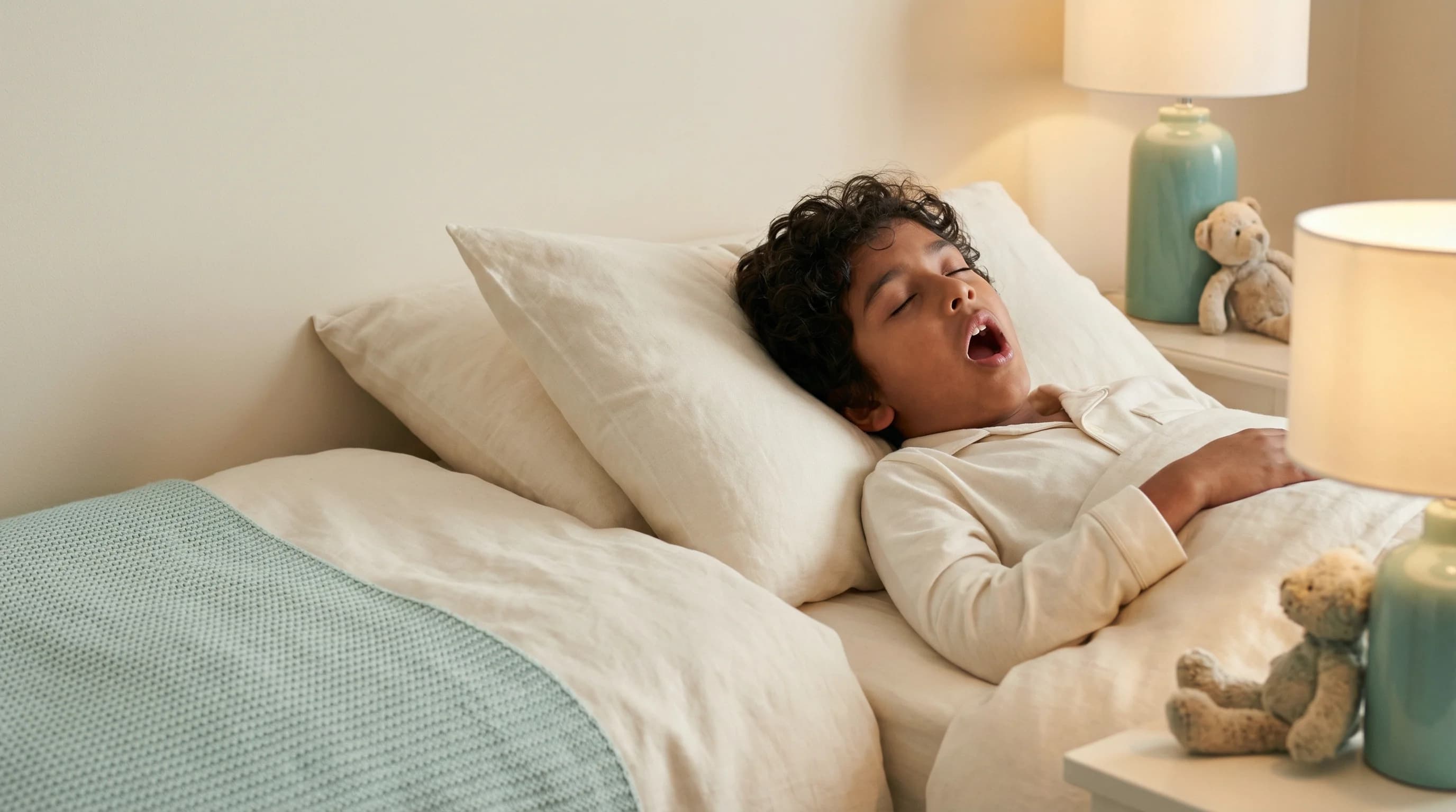 Paediatric ENT consultation for snoring and sleep apnoea concerns.