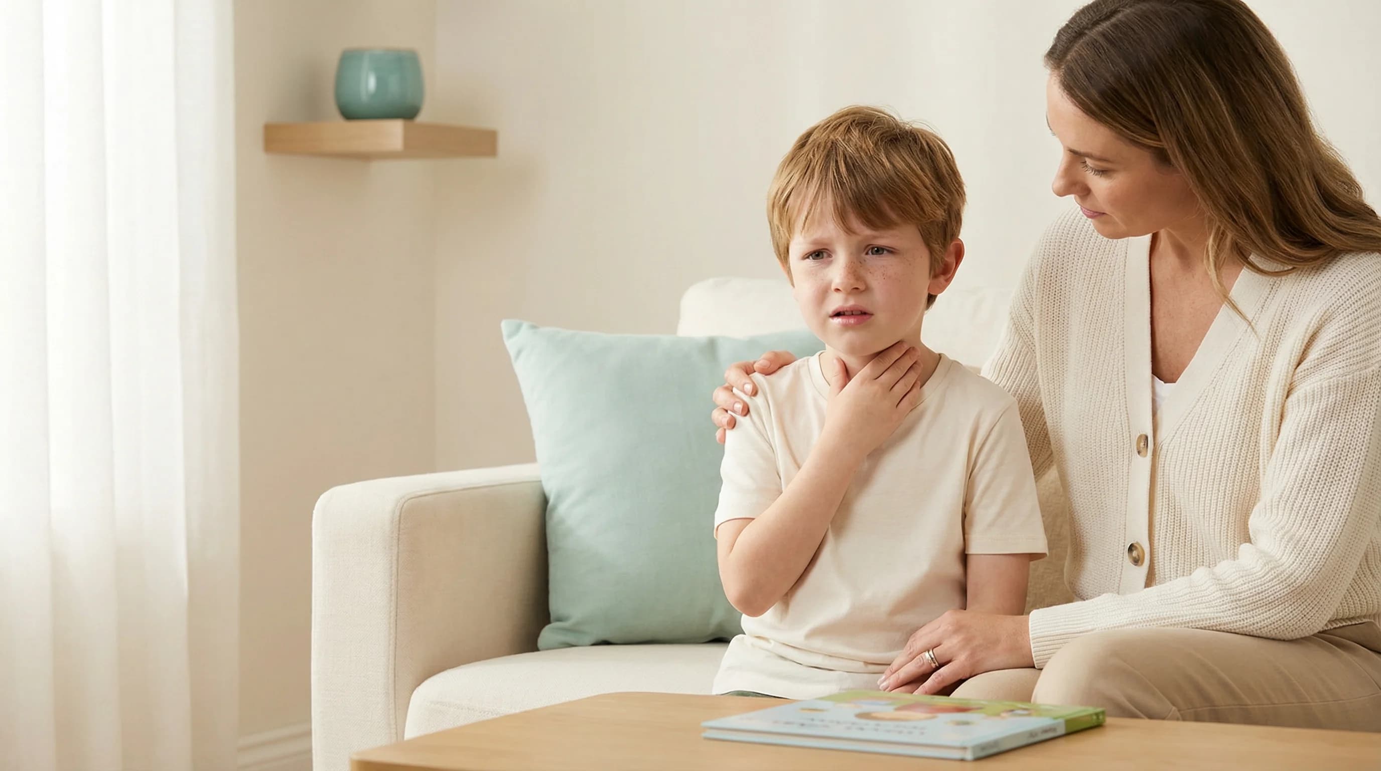 Child reviewed for recurrent tonsillitis in paediatric ENT clinic.