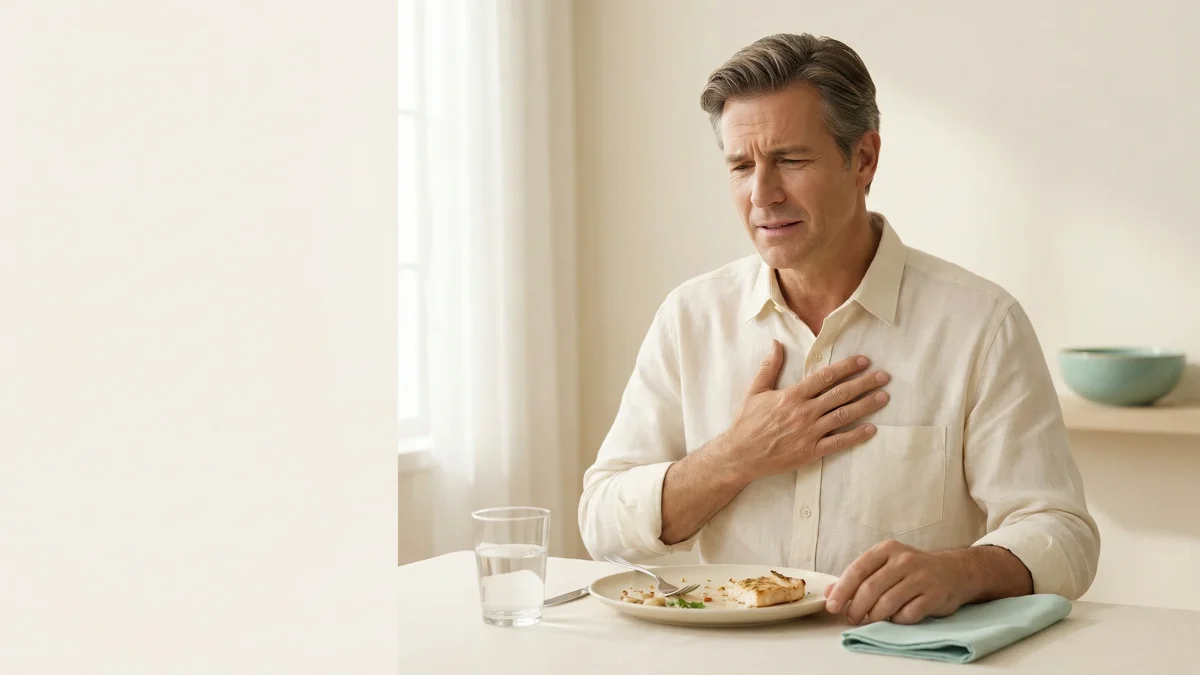 Patient with laryngopharyngeal reflux seeking specialist care at My-ENT Sydney.