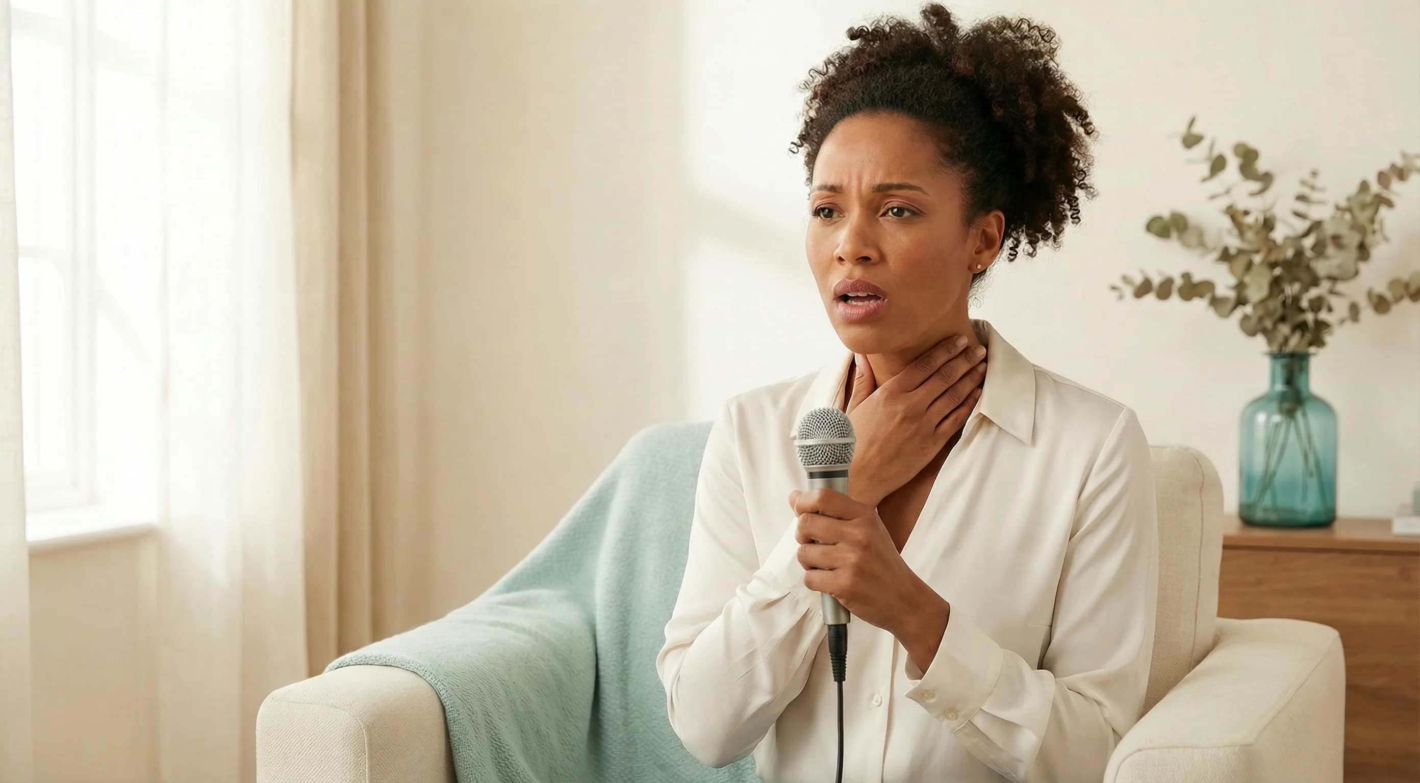 ENT laryngology consultation for voice disorder symptoms at My-ENT Sydney.